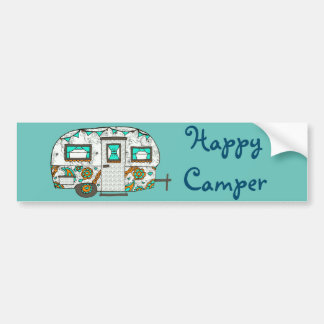Turquoise camper bumper sticker
