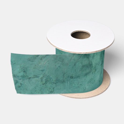 Turquoise Caribbean Tropical Zee Satijnen Lint (Spoel)