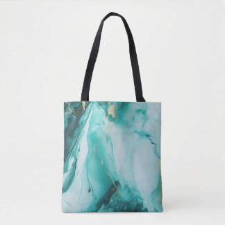 Turquoise Carrara Tote Bag