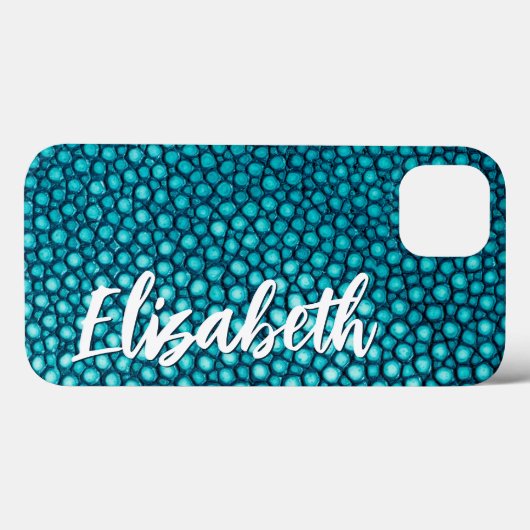 Turquoise Case-Mate iPhone Case (Achterkant (horizontaal))