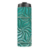 Turquoise ceramic tile wall textureabstract,archit thermosbeker (Voorkant)