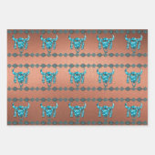 Turquoise Ceremonial Buffalo Skull Inpakpapier Vel (Voorkant 2)