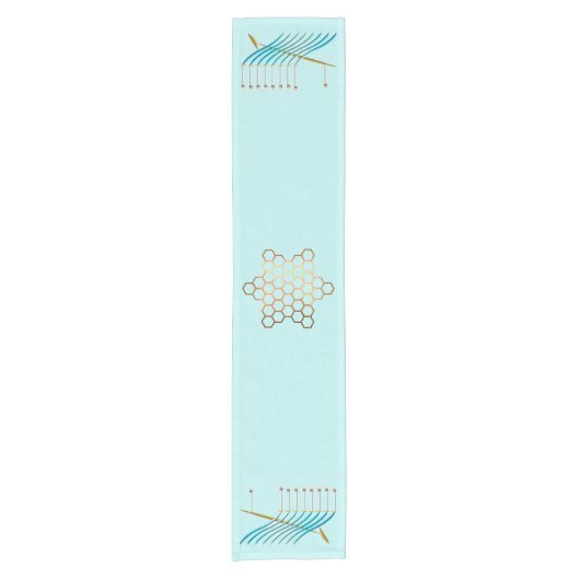 Turquoise Chanoeka Tafelloper (Voorkant)