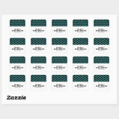 Turquoise Chevron Glitter Baby shower Stickers (Vel)