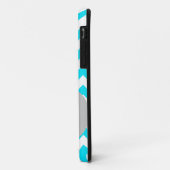 Turquoise Chevron Monogram Initiaal Case-Mate iPhone Case (Achterkant/links)