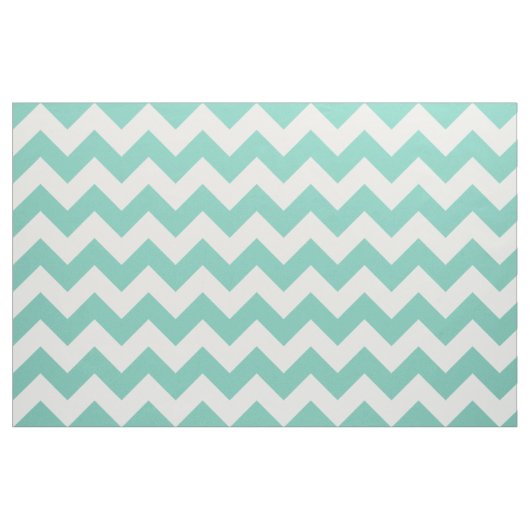 Turquoise Chevron Zigzag Fabric Stof (Yard (91,4 cm))