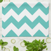 Turquoise Chevron Zigzag Kitchen Towels Theedoek (Gevouwen)