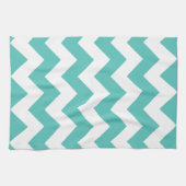 Turquoise Chevron Zigzag Kitchen Towels Theedoek (Horizontaal)