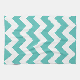 Turquoise Chevron Zigzag Kitchen Towels Theedoek