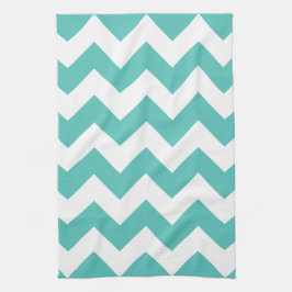 Turquoise Chevron Zigzag Kitchen Towels Theedoek
