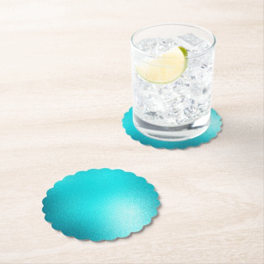 Turquoise Chic Aqua Blue Kartonnen Onderzetters (Insitu)