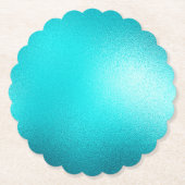 Turquoise Chic Aqua Blue Kartonnen Onderzetters (Voorkant)