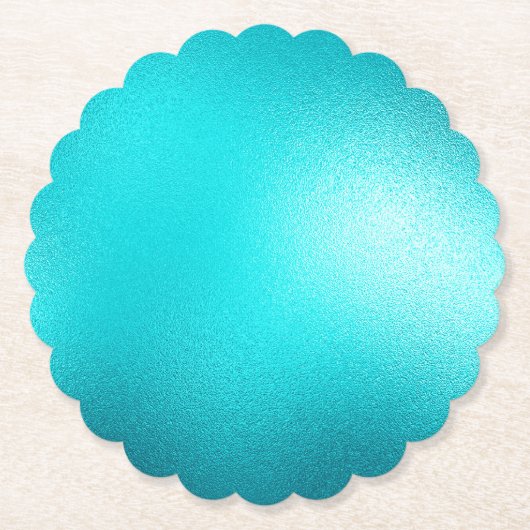 Turquoise Chic Aqua Blue Kartonnen Onderzetters (Voorkant)