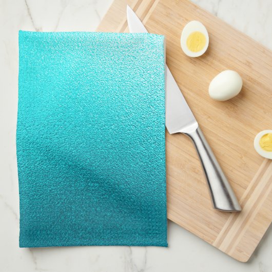 Turquoise Chic Aqua Blue Theedoek (Quarter Fold)