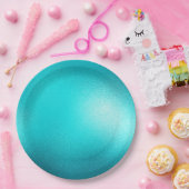 Turquoise Chic Aqua Blue Wedding Papieren Bordje (Feest)