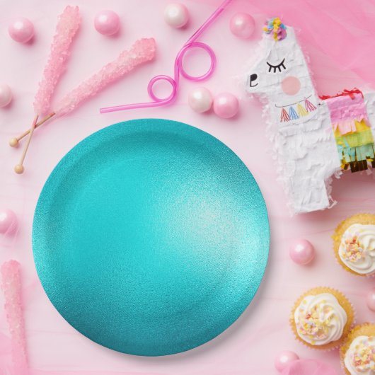 Turquoise Chic Aqua Blue Wedding Papieren Bordje (Feest)