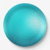 Turquoise Chic Aqua Blue Wedding Papieren Bordje (Voorkant)