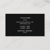 Turquoise Chic Graphic Square Patroon Visitekaartje (Achterkant)