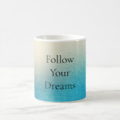 Turquoise Chic White Aqua Blue Koffiemok (Center)