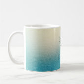 Turquoise Chic White Aqua Blue Koffiemok (Links)
