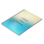 Turquoise Chic White Aqua Blue Notitieboek (Linkerzijde)