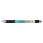 Turquoise Chic White Aqua Blue Pen (Voorkant)