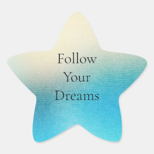 Turquoise Chic White Aqua Blue Ster Sticker