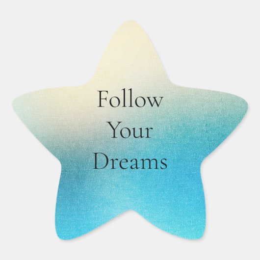 Turquoise Chic White Aqua Blue Ster Sticker (Voorkant)