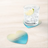 Turquoise Chic White Aqua Blue Wedding Kartonnen Onderzetters (Insitu)