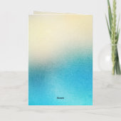 Turquoise Chic Wit Aqua Blauw Kaart (Achterkant)
