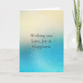Turquoise Chic Wit Aqua Blauw Kaart (Voorkant)