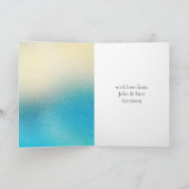 Turquoise Chic Wit Aqua Blauw Kaart (Binnen)
