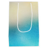 Turquoise Chic Wit Aqua Blauw Medium Cadeauzakje (Achterkant)