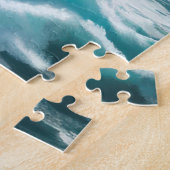 Turquoise Choppy Ocean Waves Aerial Uitzicht Legpuzzel (Zijkant)