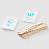 Turquoise cirkel. Ronde glitter 10e verjaardag vet Handwaaier (Niet-gemonteerd)