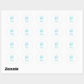 Turquoise cirkel. Ronde glitters 10e verjaardag ve Sticker (Vel)