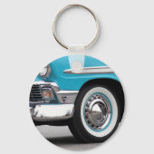 Turquoise Classic Car Sleutelhanger (Voorkant)