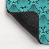 Turquoise Classic Glam Mousepad Muismat (Hoek)