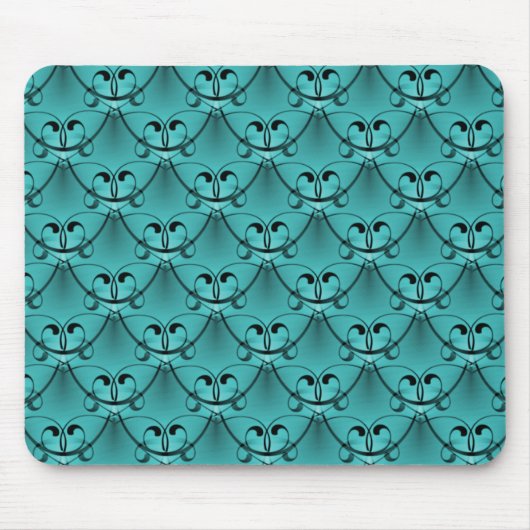 Turquoise Classic Glam Mousepad Muismat (Voorkant)