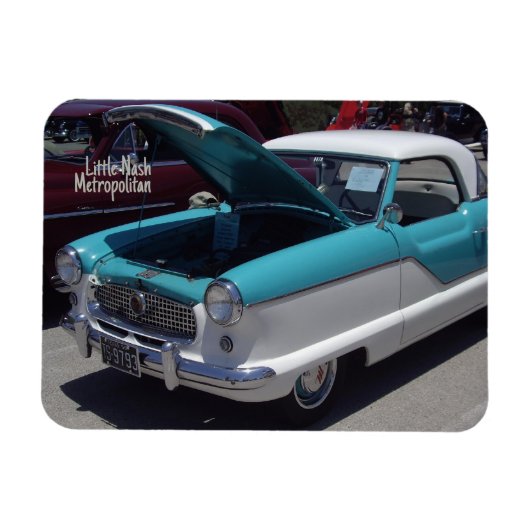 Turquoise Classic Little Nash Metropolitan Magneet (Horizontaal)
