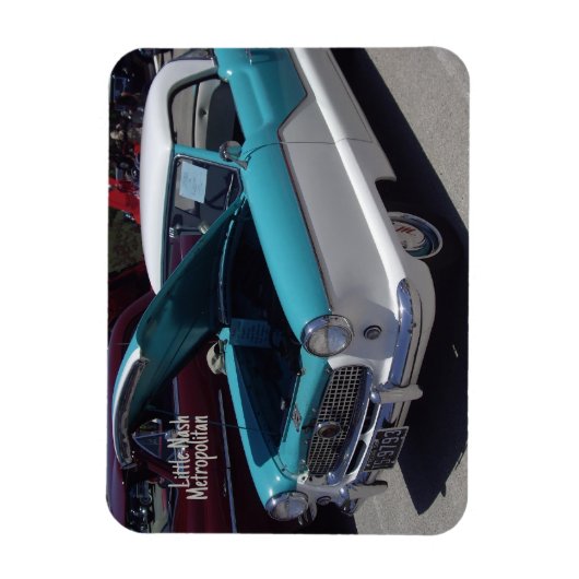 Turquoise Classic Little Nash Metropolitan Magneet (Verticaal)