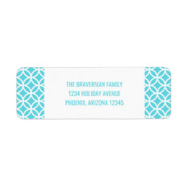 Turquoise Classy Diamond Holiday Adresetiketten Etiket