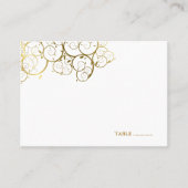 Turquoise & Classy Gouden Spiralen Elegante bruilo Plaatskaartje (Voorkant)