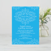 Turquoise Classy Lijst Bridal Shower Invitation Kaart (Staand voorkant)
