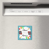 Turquoise Clean & Dirty School Chalkboard Magnet (Insitu (Vaatwasser))