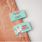 Turquoise Cleaner Cleaning Visitekaartje