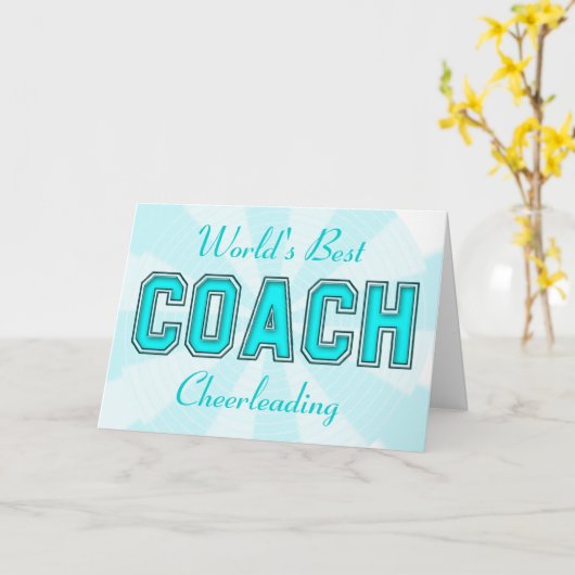 Turquoise Coach Kaart (Gele Bloem)
