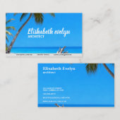 Turquoise Coast: Palms & Weathered Wood Visitekaartje (Voorkant / Achterkant)