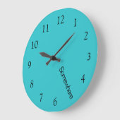 Turquoise Coastal 5 oClock Ergens Grote klok (Hoek)
