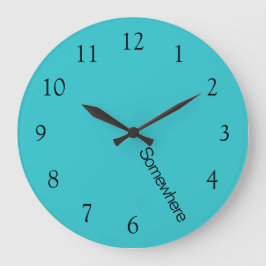 Turquoise Coastal 5 oClock Ergens Grote klok
